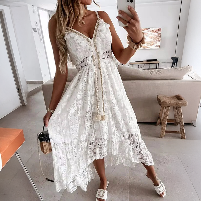 Vestido Longo Bordado Boho