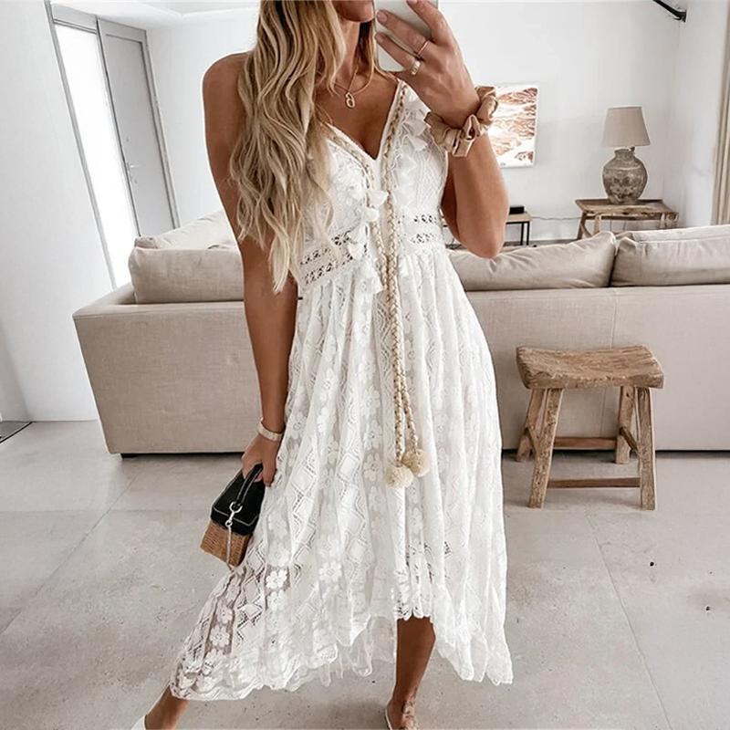 Vestido Longo Bordado Boho