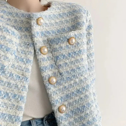 Blazer Cropped Aurora em Tweed