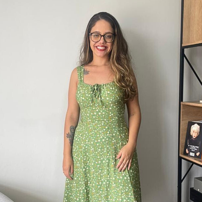 Vestido Camponesa Verde