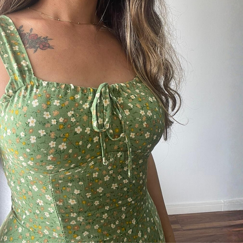 Vestido Camponesa Verde