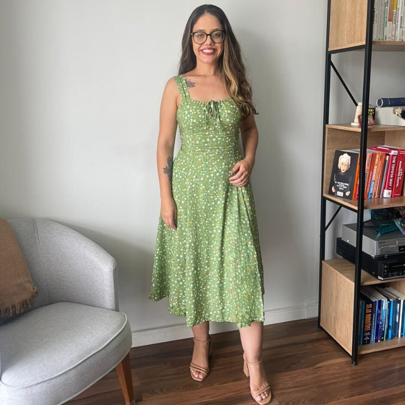 Vestido Camponesa Verde