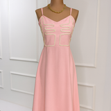 Vestido Marrant Bordado Rosa