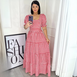 Vestido Xadrez Maiara Vermelho